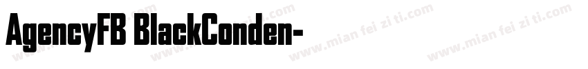 AgencyFB BlackConden字体转换